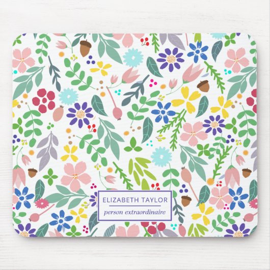 Vloeiing Modern Floral Muismat (Voorkant)