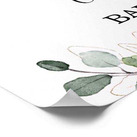 Vloeiing Safari Animals Baby shower Welkomstteken Poster (Hoek)