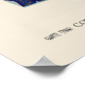 Vloeiingspatroon Kunstdecostencil afdrukken Poster (Hoek)