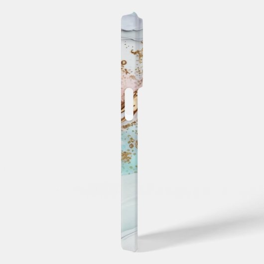 Vloeistof Abstracte alcoholinkt Magenta Gold Blauw Case-Mate iPhone Case (Achterkant / Rechts)