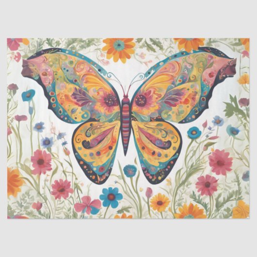 Vloeistof met vlinder tissuepapier (Voorkant)