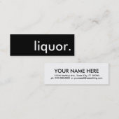 vloeistof. mini visitekaartje (Voorkant / Achterkant)