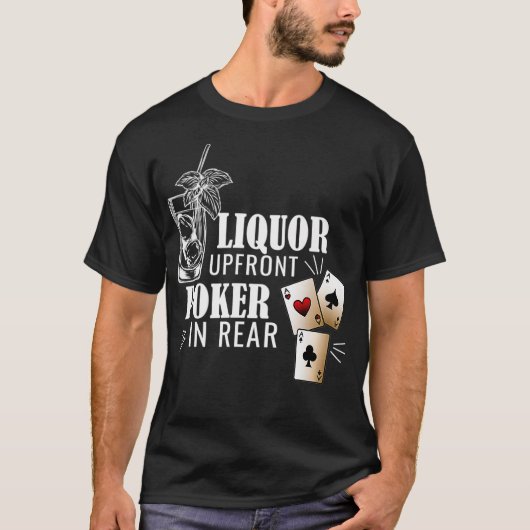 Vloeistof op de voorpoker in het T-shirt voor acht (Voorkant)