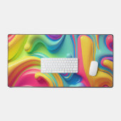 Vloeistof Plastic Neon Abstract Bureaumat (Keyboard & Muis)