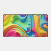 Vloeistof Plastic Neon Abstract Bureaumat (Voorkant)
