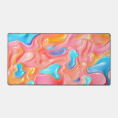 Vloeistof Plastic Neon Abstract Bureaumat (Voorkant)