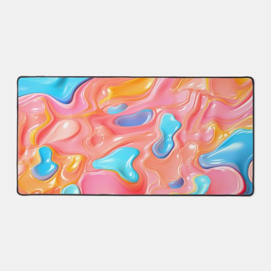 Vloeistof Plastic Neon Abstract Bureaumat (Voorkant)