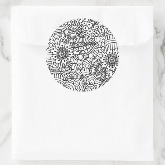 Vloeistof Ronde Sticker (Tas)