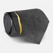 Vloeistof Swirl Marmer Golden Black Stropdas (Opgerold)