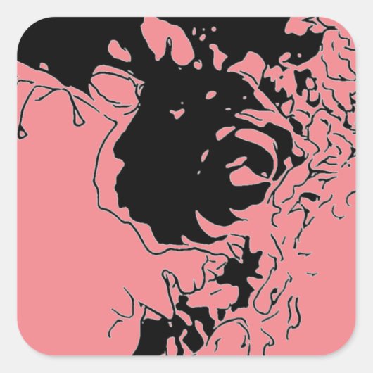 Vloeistof Vierkante Sticker (Voorkant)