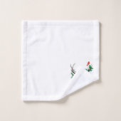 Vloeistof voor vrolijke kerstrendieren en kardinaa bad handdoek (Wasdoekje)