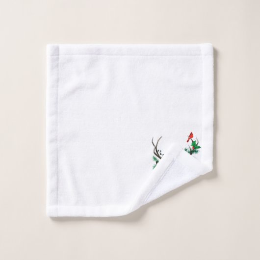 Vloeistof voor vrolijke kerstrendieren en kardinaa bad handdoek (Wasdoekje)