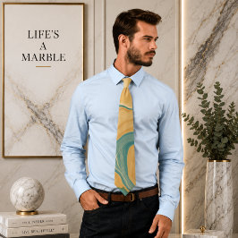 Vloeistof Werveling Marmer Beige Heren Das