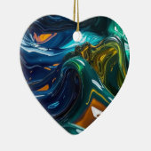 Vloeistoffen gemengd keramisch ornament (Rechts)