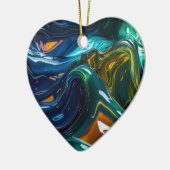 Vloeistoffen gemengd keramisch ornament (Links)