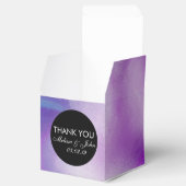 Vloeistofinkt kleurrijk Paars marmer draf Dank u w Bedankdoosjes (Geopend)