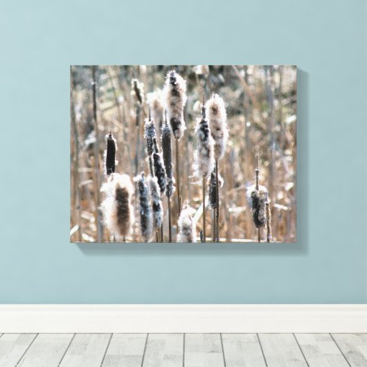 Vloeistofkleppen in de Natuur van het voorjaar Canvas Afdruk (Insitu (Houten vloer))