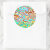 Vloeistofoppervlak 12 ronde sticker (Tas)