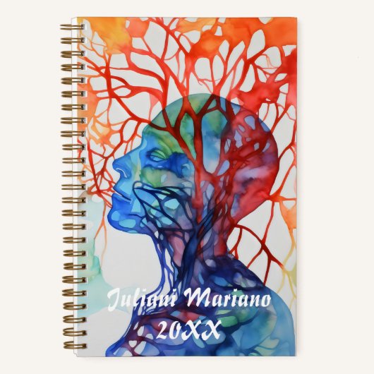 Vloeistofovergang Aangepaste naam Notitieboek (Voorkant)