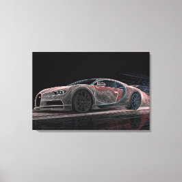 Vloeistofsnelheid | Autokunst (76 x 51 cm) Canvas Afdruk