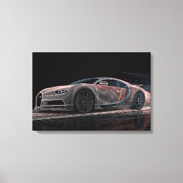 Vloeistofsnelheid | Automobielkunst (61 cm x 40 cm Canvas Afdruk