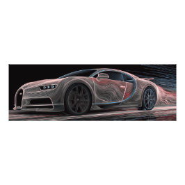 Vloeistofsnelheid | Automobielkunst (91 cm x 30 cm Foto Afdruk