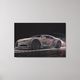 Vloeistofsnelheid | Automobielkunst (91 cm x 61 cm Canvas Afdruk
