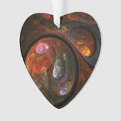 Vloeistofverbinding Abstract Art Acrylhart Ornament (voorkant)