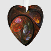 Vloeistofverbinding Abstract Art Acrylhart Ornament (voorkant)