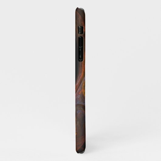 Vloeistofverbinding Abstracte art glanzend iPhone Hoesje (Linkerkant)