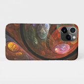 Vloeistofverbinding Abstracte art glanzend iPhone Hoesje (Achterkant horizontaal)