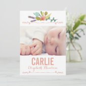 VLOEISTORAAL | GEBOORTEAANKONDIGING AANKONDIGING (Staand voorkant)