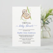 Vloeit virtuele Baby shower per post met Waterverf Kaart (Staand voorkant)