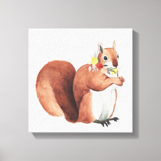 Vloeizoenkruin Forester Squirrel Canvas Afdruk (Voorkant)