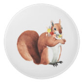 Vloeizoenkruin Forester Squirrel Keramische Knop (Voorkant)