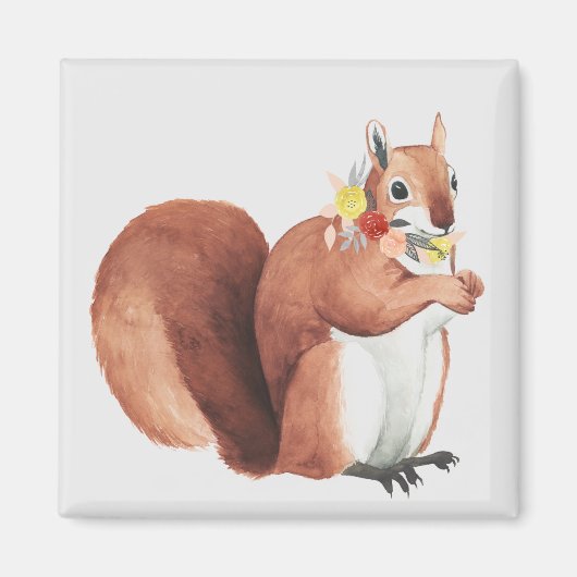 Vloeizoenkruin Forester Squirrel Magneet (Voorkant)