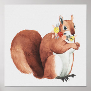 Vloeizoenkruin Forester Squirrel Poster