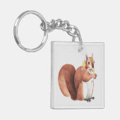 Vloeizoenkruin Forester Squirrel Sleutelhanger (Voorkant Links)