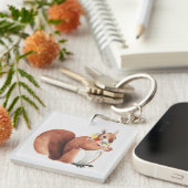 Vloeizoenkruin Forester Squirrel Sleutelhanger (Voorkant Rechts)