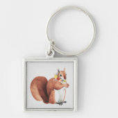 Vloeizoenkruin Forester Squirrel Sleutelhanger (Voorkant)