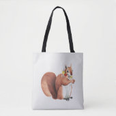 Vloeizoenkruin Forester Squirrel Tote Bag (Voorkant)