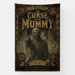 Vloek van de Mummie Freak Sideshow Banner