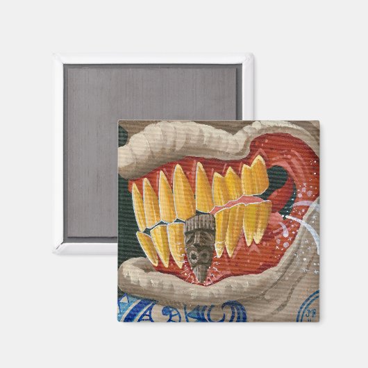 "Vloek van de Tiki Tand" Magneet (Voorkant / Achterkant)