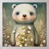 Vloer Baby Beer | Beer wandafdrukken Poster (Voorkant)