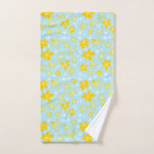 Vloer Bouquet Daisy Meadow Sky Yellow White Bad Handdoek (Handdoek)