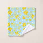 Vloer Bouquet Daisy Meadow Sky Yellow White Bad Handdoek (Wasdoekje)