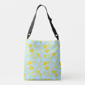 Vloer Bouquet Daisy Meadow Sky Yellow White Crossbody Tas (Achterkant)