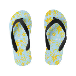 Vloer Bouquet Daisy Meadow Sky Yellow White Kinder Teenslippers
