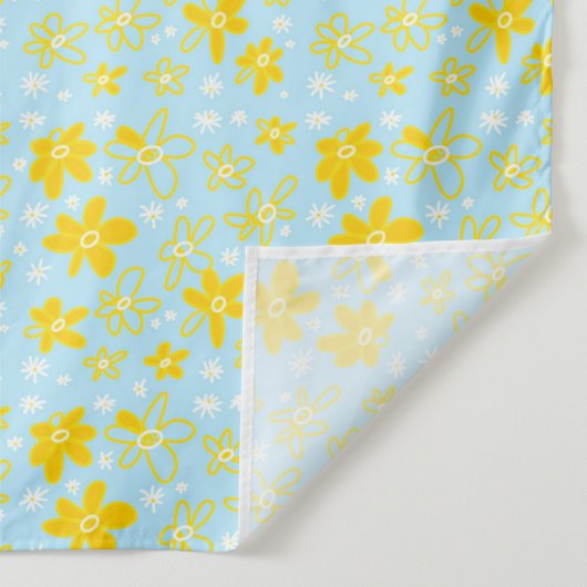 Vloer Bouquet Daisy Meadow Sky Yellow White Wandkleed (Detail)