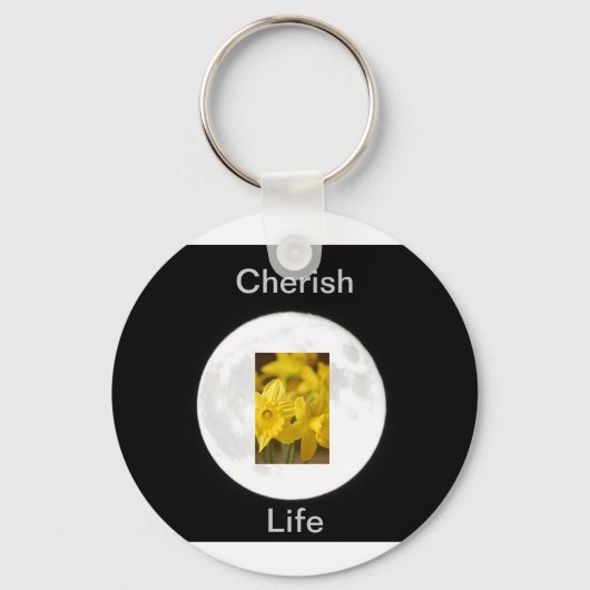 Vloer Daffodil Moonlit Sleutelhanger (Voorkant)